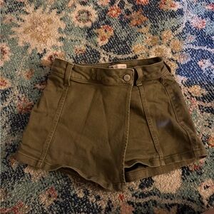 Olive green “skort”